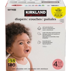 Kirkland Signature Diapers, Size 4, 198 ct