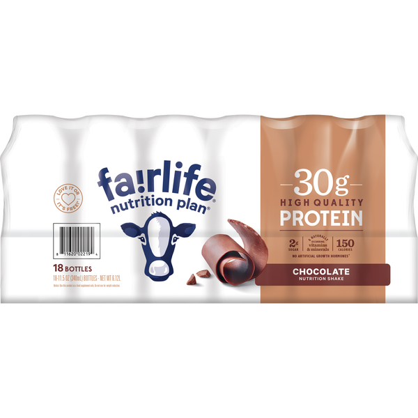 Fairlife Protein Shake, Chocolate, 11.5 fl oz, 18 ct