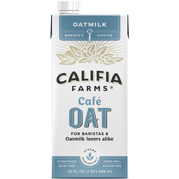 Califia Farms Cafe Oatmilk, Dairy Free, 32 fl oz, 6 ct