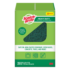 Scotch-Brite Heavy Duty Scour Pads, 6"L x 9"W, 20 ct