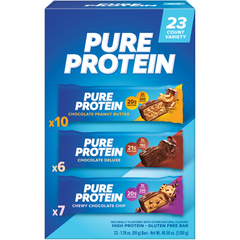 Pure Protein Bars, 20-21g Protein, Variety Pack, 1.76 oz, 23 ct