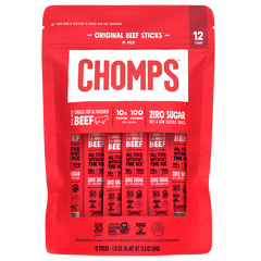 Chomps Original Beef Sticks, Mild, 1.15 oz, 12 ct