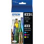 Epson 822XL and 822 Ink Cartridge Combo Pack