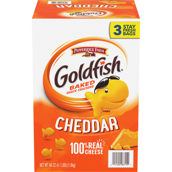 Goldfish Baked Snack Crackers, Cheddar, 66 oz