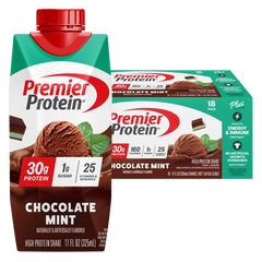 Premier Protein Shake, 30g Protein, Chocolate Mint, 11 fl oz, 18 ct