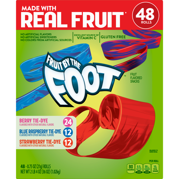 Fruit By The Foot, Variety Pack, 0.75 oz, 48 ct