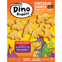 Yummy Dino Buddies Dinosaur-Shaped Chicken Breast Nuggets, 5 lbs