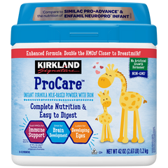 Kirkland Signature ProCare Infant Formula Milk-Based Powder with Iron, 42 oz