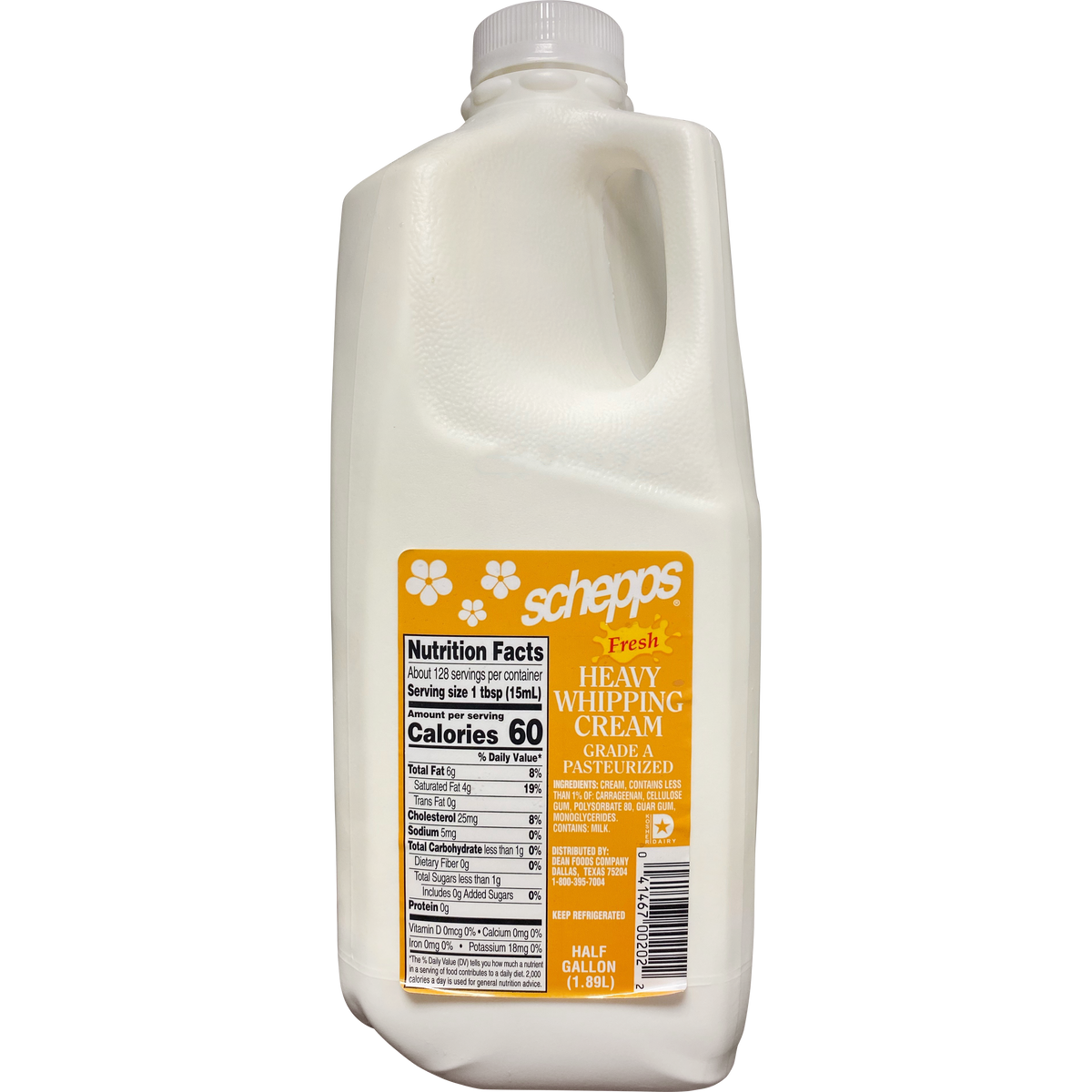 Schepps Heavy Whipping Cream, Half Gallon