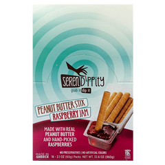 Serendippity Peanut Butter Stix & Raspberry Jam, 2.1 oz, 16 ct