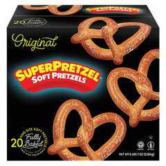 Super Pretzel Soft Pretzels, King Size, 5 oz, 20 ct