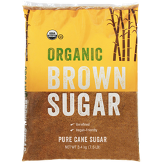 Organic Pure Cane Sugar, Brown, 7.5 lbs