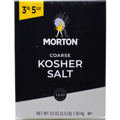 Morton Coarse Kosher Salt, 53 oz