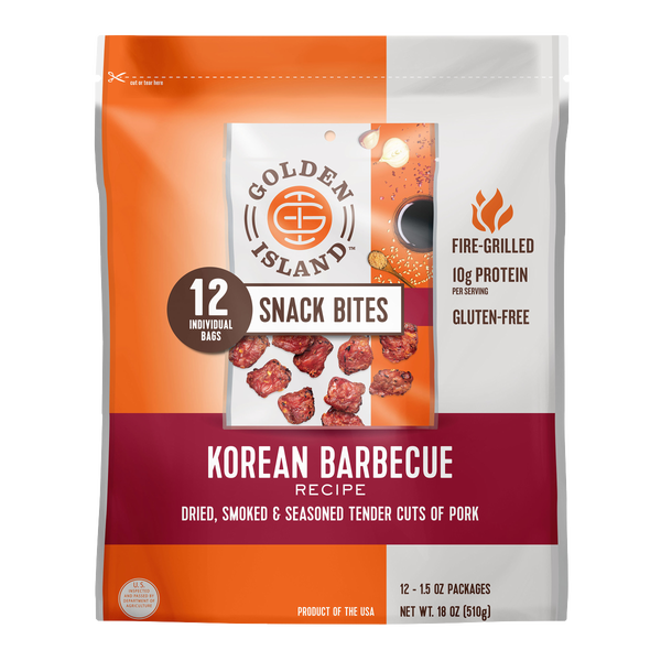 Golden Island Pork Snack Bites, Korean Barbecue, 1.5 oz, 12 ct