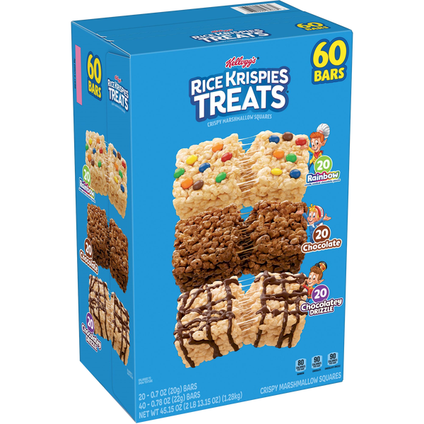 Kellogg's Rice Krispies Treats, Variety Pack, 60 ct