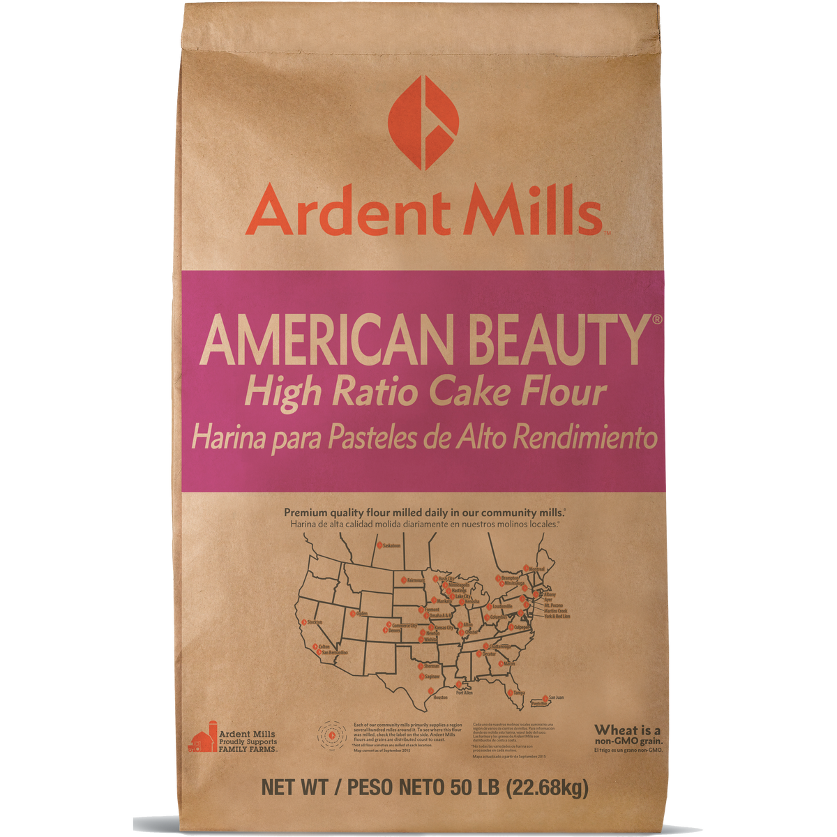 Ardent Mills American Beauty High Ratio Cake Flour, 50 lbs