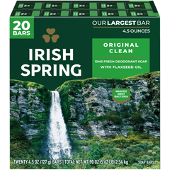 Irish Spring Bar Soap, 4.5 oz, 20 ct