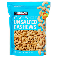 Kirkland Signature Fancy Whole Cashews, Unsalted, 40 oz