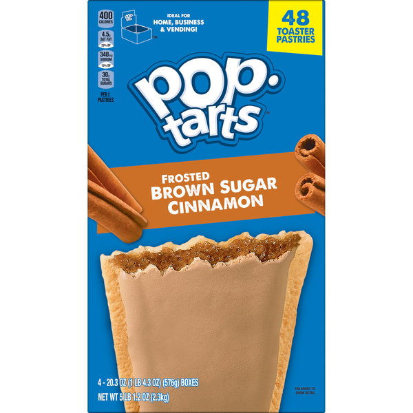 Kellogg’s Pop-Tarts, Frosted Brown Sugar Cinnamon, 48 ct