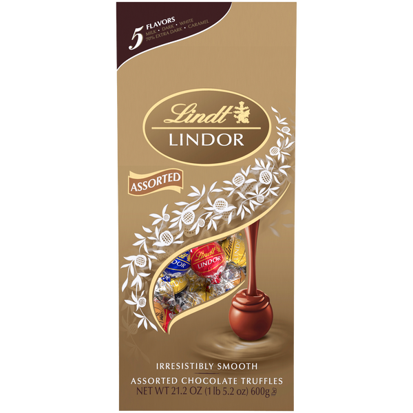 Lindt Lindor Chocolate Truffles, Assorted Flavors, 21.2 oz