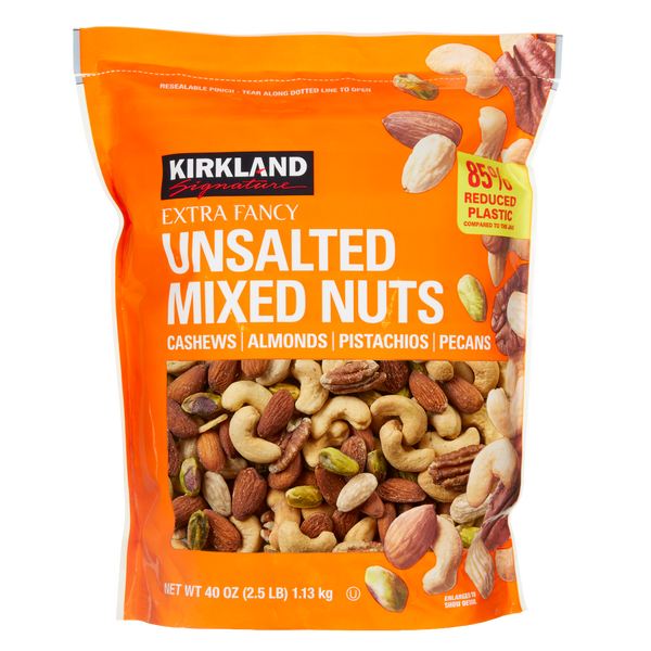 Kirkland Signature Extra Fancy Mixed Nuts, Unsalted, 40 oz