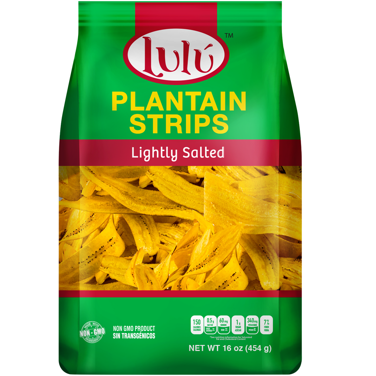 Lulu Plantain Strips, Lightly Salted, 16 oz