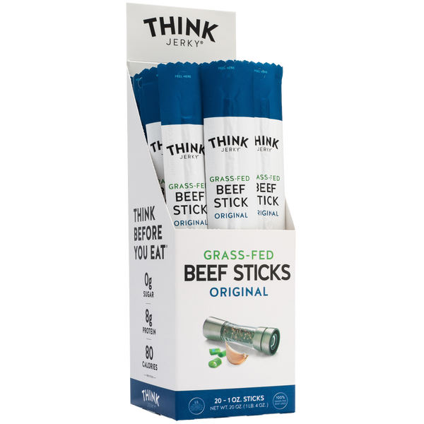 Think Jerky Grass-Fed Beef Sticks, Original, 1 oz, 20 ct