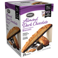 Nonni’s Biscotti, Almond Dark Chocolate, 25 ct