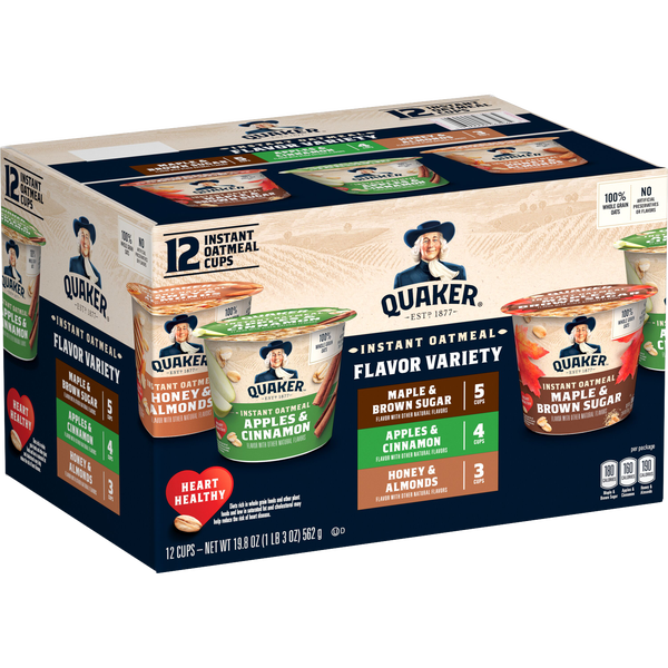 Quaker Instant Oatmeal, Variety Pack, 19.8 oz, 12 ct