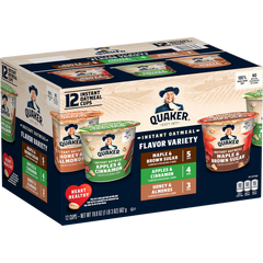 Quaker Instant Oatmeal, Variety Pack, 19.8 oz, 12 ct