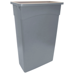 Continental Wall Hugger Trash Can, 23 Gallon, Gray