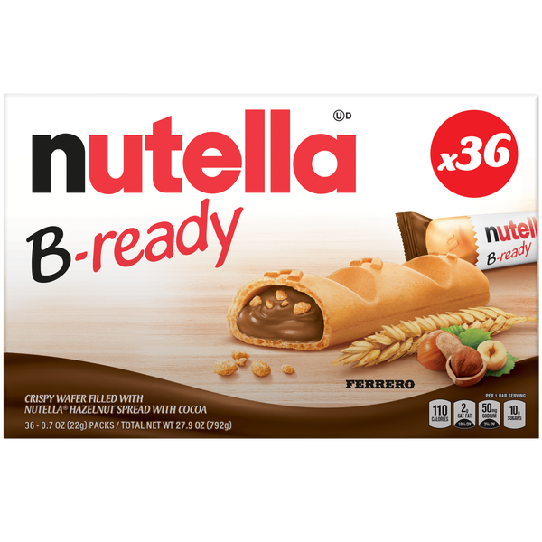 Nutella B-Ready Crispy Wafers, 0.7 oz, 36 ct