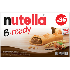 Nutella B-Ready Crispy Wafers, 0.7 oz, 36 ct