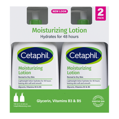 Cetaphil Moisturizing Lotion, Dry to Normal Sensitive Skin, 20 fl oz, 2 ct