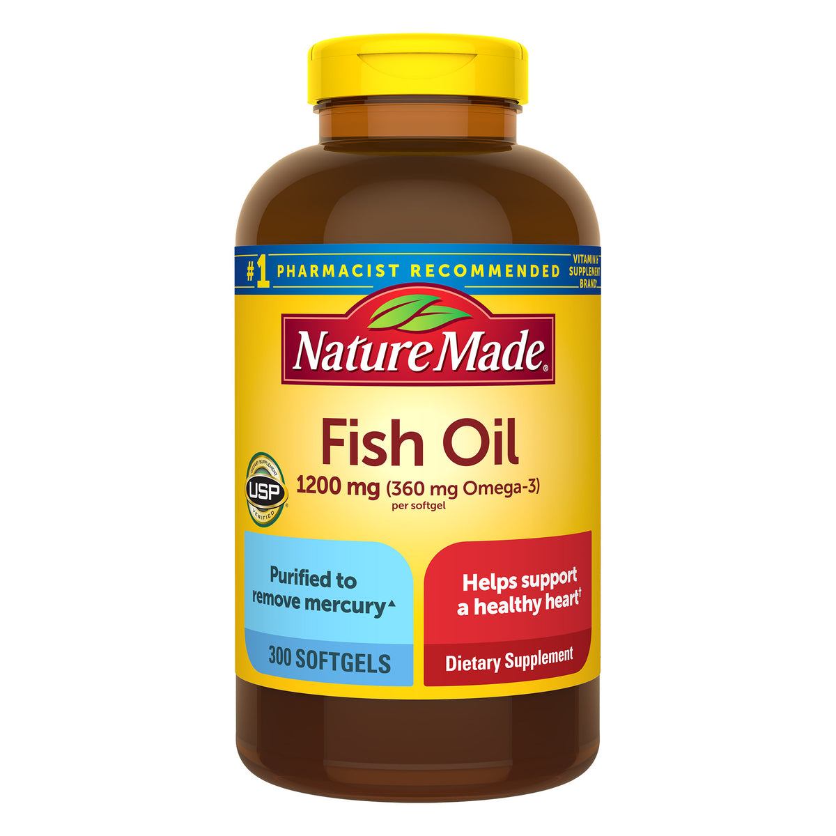 Nature Made Fish Oil 1200 mg, 300 Softgels