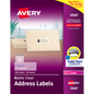 Avery Matte Clear Address Labels with Sure Feed, Laser, 1" x 2-5/8", 1500 Labels