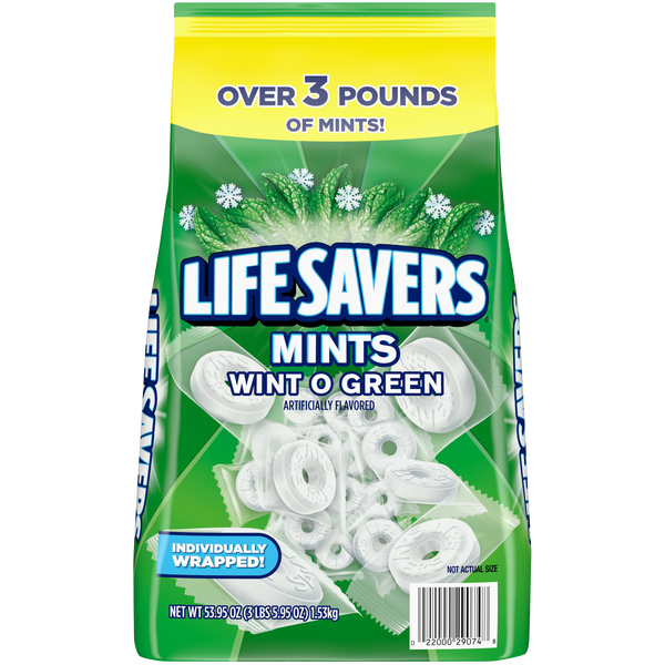 Life Savers Breath Mints Hard Candy, Wint O Green, 53.95 oz