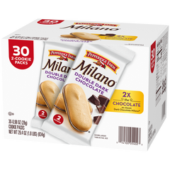 Pepperidge Farm Milano Cookies, Double Dark Chocolate, 0.98 oz, 30 ct