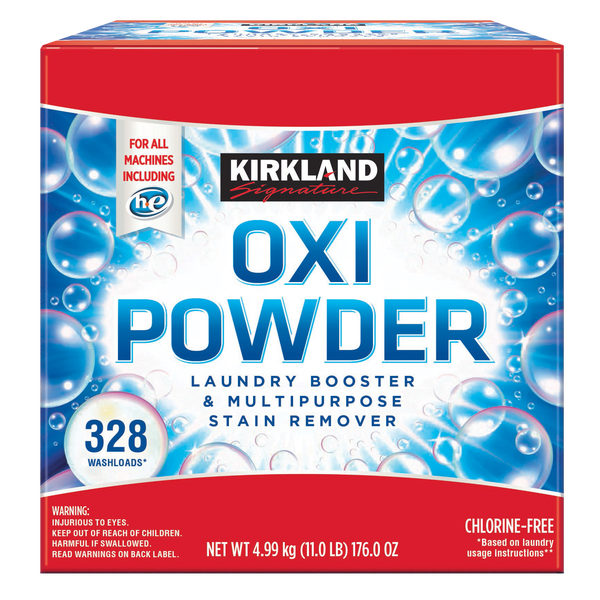 Kirkland Signature OXI Powder Laundry Booster & Multipurpose Stain Remover, HE Compatible, 11 lbs