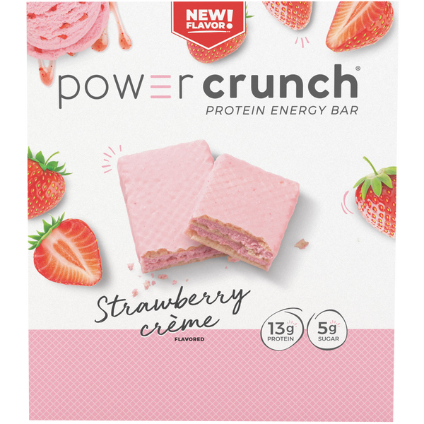 Power Crunch Protein Energy Bar, 13g Protein, Strawberry Creme, 1.4 oz, 12 ct