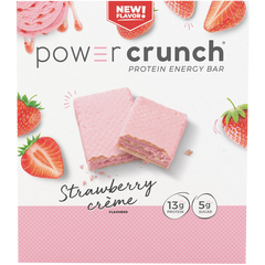 Power Crunch Protein Energy Bar, 13g Protein, Strawberry Creme, 1.4 oz, 12 ct