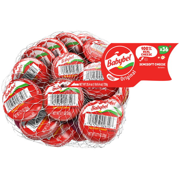 Babybel Mini Snack Cheese, Original, 0.71 oz, 36 ct