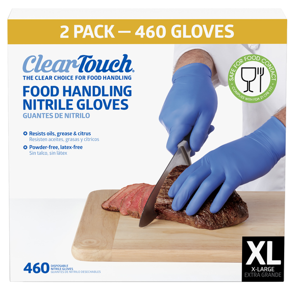 Clear-Touch Food Handling Nitrile Gloves, Extra-Large, 460 ct