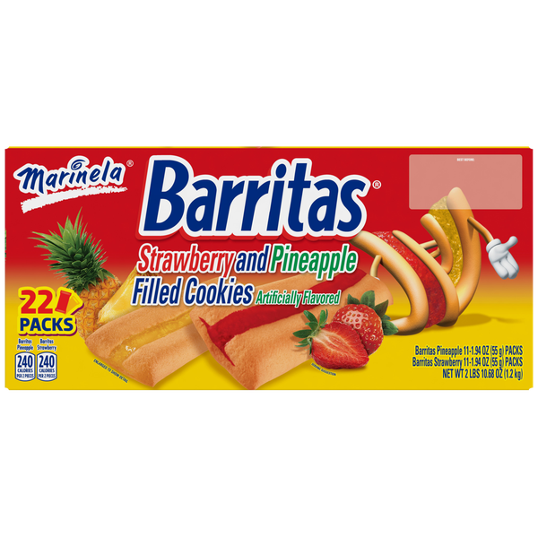 Marinela Barritas Fresa Y Pina, 1.87 oz, 22 ct