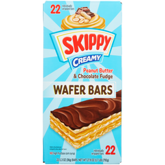 Skippy Wafer Bars, Peanut Butter and Chocolate Fudge, 1.3 oz, 22 ct