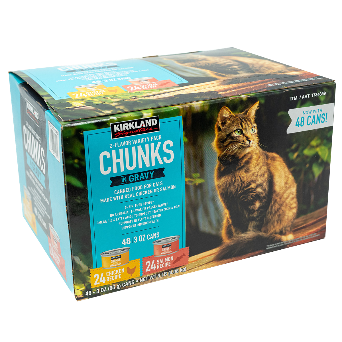 Kirkland Signature Canned Cat Food, Chunks in Gravy, Variety Pack, 3 oz, 48 ct