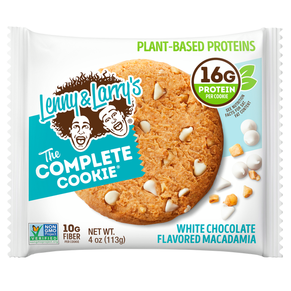 Lenny & Larry's The Complete Cookie, White Chocolate Flavored Macadamia, 4 oz, 12 ct