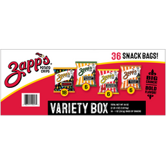 Zapp's Potato Chips, Variety Pack, 1 oz, 36 ct