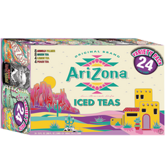 AriZona Iced Tea, Variety Pack, 15 fl oz, 24 ct