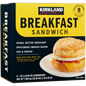 Kirkland Signature Croissant Breakfast Sandwich, Applewood Smoked Bacon, Egg and Cheese, 4.82 oz, 8 ct